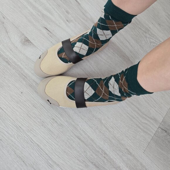 vintage Puma | sneakerina tan canvas sporty balletcore mary jane flats | WMS 8 - Picture 3 of 11